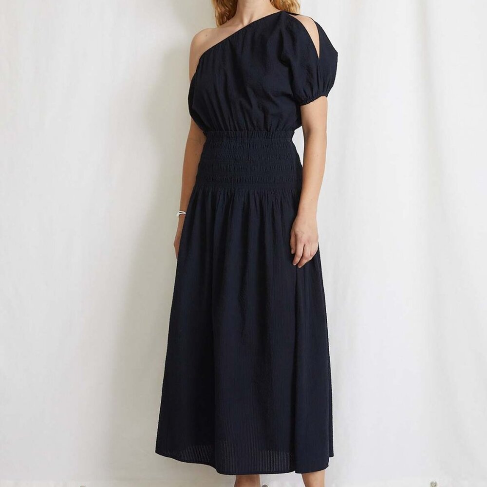 Apiece Apart Marta One Shoulder Maxi Dress - XS / Black